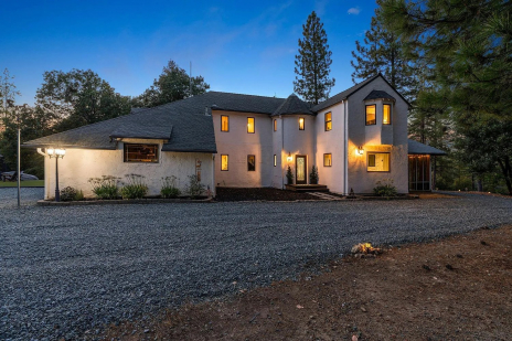 A front view of a residential house.