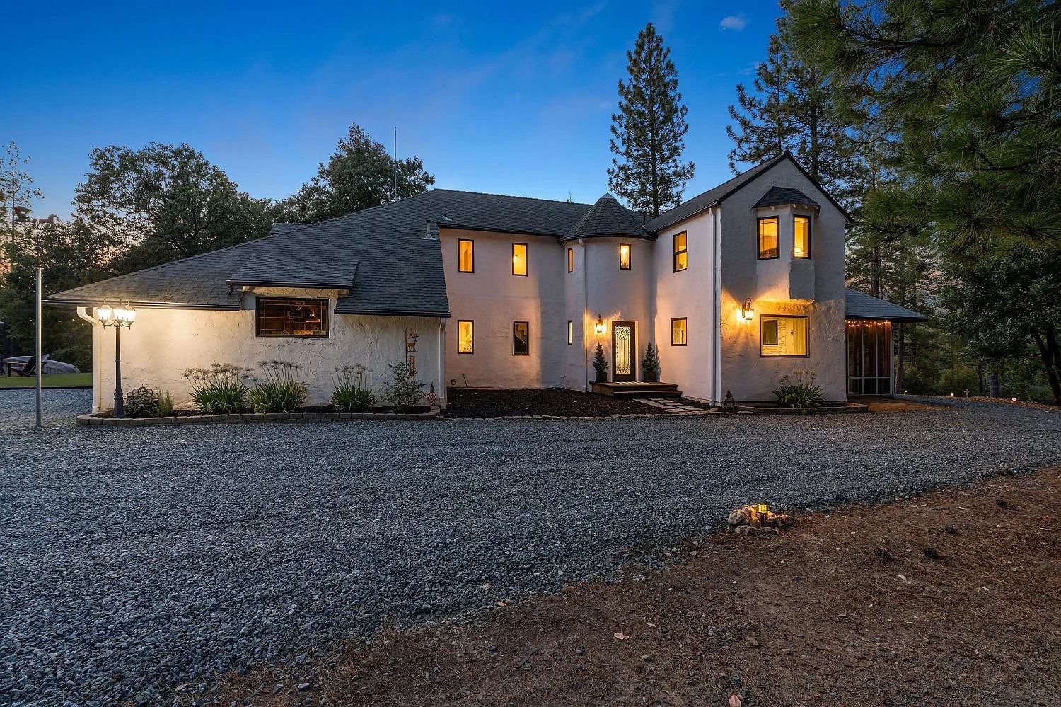 A front view of a residential house.